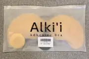 Alki'i Adhesive Bra with Nipple Covers One Size Biege Color Strapless Backless