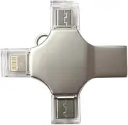 Upgraded Version 64GB 4 in 1 Port USB 3.0 Flash Drive Memory Stick for Samsung iPhone Android iPad Type C PC