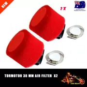 2x 38mm Dual Foam Pod/Air Filter/Cleaner Dirt/Pit Quad /ATV Bike Buggy Go Kart