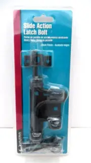Slide Action Latch Bolt Black Finish Heavy Duty