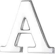 HONEY BEAR Mens Womens Initial Alphabet Letter Lapel Pins Collar Badge Brooches Stainless Steel for Business Wedding Graduation Gift Silver