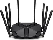 Mercusys AX6000 8-Stream Wi-Fi 6 Router, Wired/ Wireless, Dual Band, 2.5 Gbps Multi-Gig Port, 6 Gbps, 160 MHz, Quad-Core 1.6 GHz, MU-MIMO, OFDMA, 8 High-Gain Antennas, WPA3, Parental Control (MR90X)