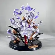 One Piece Figures, Luffy Gear 5 Fifth Gear 20cm/7.9inch Luffy Handmade PVC Anime Manga Character Model Statue Figure Toy Collectibles Decorations Crafts Gifts (White)