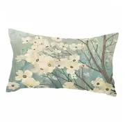Throw Pillow Covers Spring Dogwood Blossoms Light Blue White Cushion Pillow