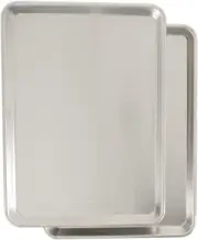 Nordic Ware Natural Aluminum Commercial Baker's Half Sheet, 2 Count (Pack of 1),