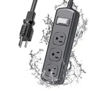 Outdoor Power Strip Weatherproof, IPX6 Grade Waterproof Surge Protector with ...