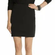 HELMUT LANG Hammer Ponte Mini Skirt in Black Size Large L