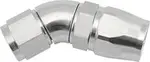 Aeroflow Stepped 45 Degree End -10 Hoseto -8AN Expander Hose End Silvteflon - AF572-10-08DS
