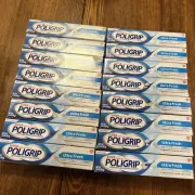 Super PoliGrip Denture Adhesive Cream Ultra Fresh Minty Flavor 2.4 oz 16 Boxes