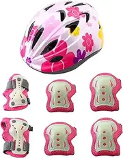 Protective Gear Set for Kids | Roller Skating Knee Pad Elbow Pad Set - Skateboard Accessories, Fluorescent Child Protection for Children Boys Girls