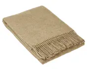 Hampton Merino Wool Blend Throw Rug - Camel
