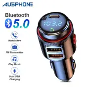 Bluetooth 5.0 Wireless Radio Car FM Transmitter PD Dual USB Charger MP3 Player