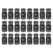 24pcs Metal Cord Locks, 0.2" Diameter Spring Loaded Stop Toggle Fastener