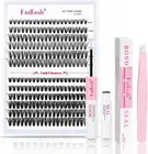 DIY Lash Extension Kit Lash Bond and Seal Cluster Lashes D Curl 240 Pcs with Las