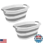 Simplify 2pk Collapsible Laundry Basket | Portable | Space Saver Storage | Ho