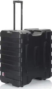 Gator 6U, 19" Deep Molded Audio Rack; w/ wheels