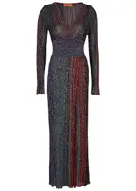 Missoni Striped Sequin-embellished Knitted Dress - Multicoloured - 10 10
