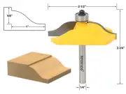 2-1/2" Diameter Ogee Raised Panel Router Bit - 1/4" Shank - Yonico 12134q