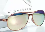 Oakley Feedback Rose Gold POLARIZED Galaxy Rose Mirror Aviator Women's Sunglass