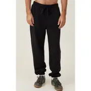 Cotton On Baggy Cuffed Track Pant in Black at Nordstrom, Size Small