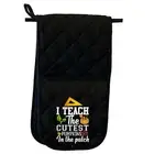 I Teach The Cutest Pumpkins In The Patch Teacher Glove Mitts Double Oven Gloves