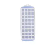 Silicone 21/36 Grids Ice Cube Making Tray Mold DIY Jelly Juice Mould with Lid-Blue - Blue