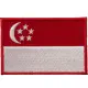 SINGAPORE 新加坡 國旗 刺繡國旗燙布貼 補丁貼 刺繡章 (含背膠) 刺繡燙貼 燙布貼 燙貼布 熨燙布貼 熨