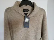 PENDLETON WOOLEN MILLS WASHABLE WOOL L/S PULL OVER TAN SWEATER SIZE XL NWT $200