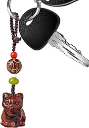 [Generic] Crystal Lucky Cat Pendants - Natural Women's Necklaces - Beautiful Stone Pendant Stone Necklace for Daily Wear Outing Traveling Parties