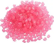 sourcing map 1000pcs Glow Rocks 8-10mm Glow Pebbles Decoration in the Dark Luminous Stones Decor DIY Decorative Pink for Garden, Potted Plant, Fish Tank