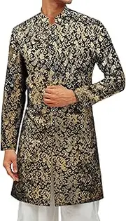 [Runcati] Mens Kurta Sherwani Coats Kaftan Indian Ethnic Royal Suits Mandarin Collar Wedding Festive Party Blazer
