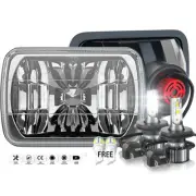 For 1982-2012 Ford E-150 E-250 E-350 Van 2pcs 5x7 7x6" LED Headlights Hi-Lo DRL