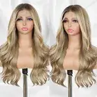 Blonde Lace Front Wig 13x4 Pre Plucked Synthetic Lace Front Wig Highlight Bod