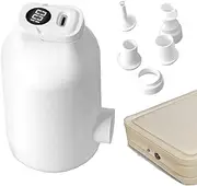 Air Pump for Inflatables,Portable Electric LED Light Air Pump with 5-Nozzle - Camping Inflators for Boat Pool Tent Travel Kayak Swimming Friends Family Float