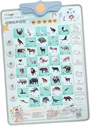 SAFIGLE Toddler Educational Audio Chart Boys and Girls Toys Animal Wall Learning Chart Safe Abs PVC Pronunciation Learning Toy