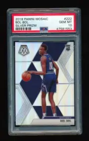 PSA 10 BOL BOL 2019-20 PANINI MOSAIC SILVER PRIZM #222 RC ROOKIE CARD *GEM MINT*