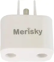 Merisky Grounding Safety Adapter, Ground Socket Splitter, Multiple Grounding Products in to Single Ground Port, Works with US Type B Outlets for Grounding mats Sheets Wristband Pillowcase Socks