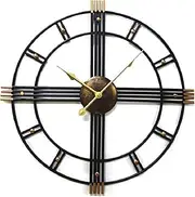 Outdoor Garden Wall Clock, 20 Inch Large Simplicity Garden Clock Open Face Wrought Iron Waterproof Outdoor Clock Indoor Outdoor Decoration Mute Quartz Wall Clock Outside Clock