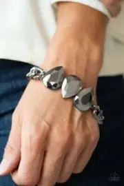 Paparazzi Bring Your Own Bling - Black Gunmetal Chain Bracelet