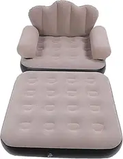 Inflatable Sofa Bed, Thickened Flocking PVC Large Size Inflatable Pull Out Chair with 440 Load, Easy to Inflate & Store, Blow Up Couch Mattress for Home Guest Travel Camping