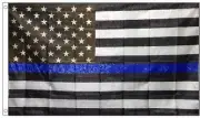 Thin Blue Line USA Distrssed Memorial Flag 3x5 Police Lives Matter Banner