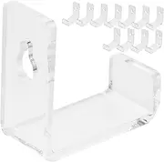 ROMISBABA 12Pcs Clear Acrylic Vinyl Record Wall Shelf Display Rack for CD Collection Multi Functional Organizer for Magazines and Records and Stylish Home Decor