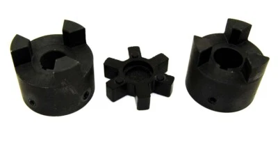 1" to 1-1/4" L100 Flexible 3-Piece L-Jaw Coupling Coupler Set & Rubber Spider