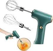 Electric Hand Blender,Rechargeable Handheld Cordless Blender With 2 Heads - Stainless Steel Wire Beaters And Beaters, Wireless Mixer, Egg Kitchen Appliance