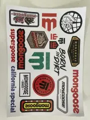 Mongoose old school BMX sticker sheet Supergoose California Special Motomag 1974