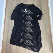 ~TAKING SHAPE TS14+ Black & Gold Lace DAKOTA DRESS Size L-20/22. Net RRP$159.95