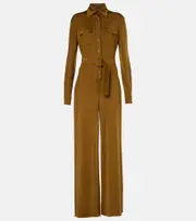 [Tom Ford] Tom Ford Satin jersey jumpsuit UK 16 gold