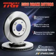 2x Front TRW Disc Brake Rotors for Subaru Impreza WRX G11GD G22 GR GV V10 VAF (for: Subaru)