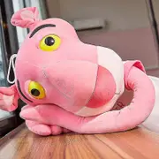 60-180cm Pink Panther Plush Toys Cute Long Legs Soft Animal Pink Leopard Kawaii Gift Stuffed Doll Children Birthday Gift with clothes 60cm