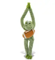 DolliBu Soft Huggable Alligator Stuffed Animal with Football Plush - 21 Inches